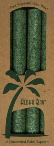aloha bay palm tapers, green, 4 count