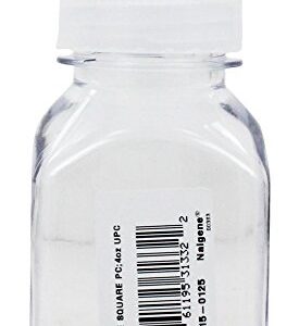 Nalgene - Transparent Lexan Square Storage Bottle - 4 oz.