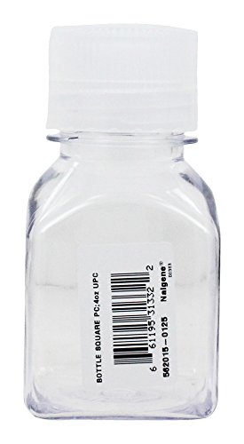 Nalgene - Transparent Lexan Square Storage Bottle - 4 oz.