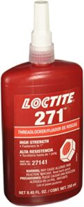loctite 88441 271 threadlockers, high strength, 250 ml, 1 in thread, red
