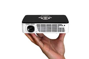 aaxa technologies p300 pico projector with rechargeable battery - native hd resolution with 500 led lumens, for business, home theater, travel and more (kp-600-01)