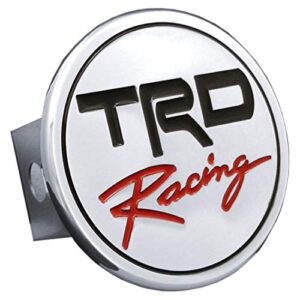 toyota trd racing chrome metal tow hitch cover, official licensed