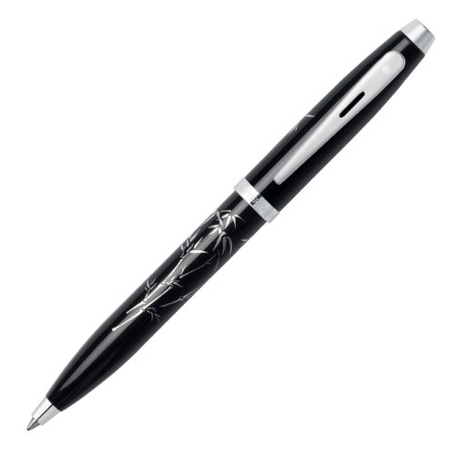 Sheaffer Silk Screened Bamboo Design Ballpoint Pen - Black (9297-2)