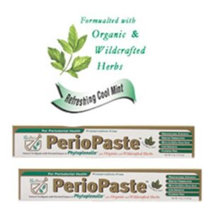 periopaste natural toothpaste - two 4 oz tubes all natural botanical cruelty free gluten free flouride free for sensitive teeth with coq10 and folic acid