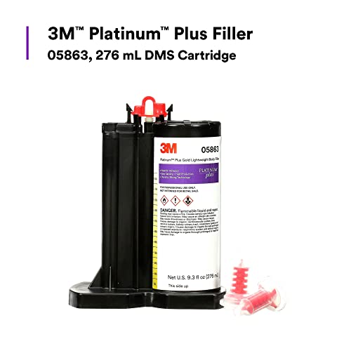 3M Platinum Plus Filler 05863, Lightweight, Stain Free, Tack Free, Fast, 276 mL DMS Cartridge