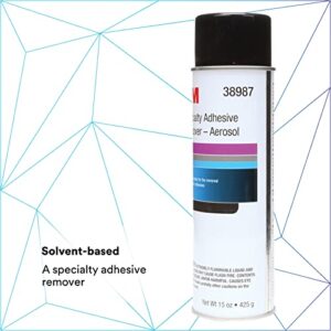 3M Specialty Adhesive Remover, 38987, Solvent-Based, Removes Reactive Adhesives, 15 fl oz