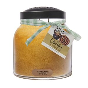 A Cheerful Giver — Grandma's Kitchen - 34oz Papa Scented Candle Jar with Lid - Keepers of the Light - 155 Hours of Burn Time, Gift for Women, Orange