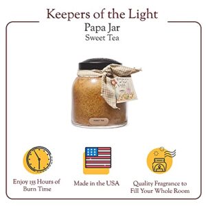 A Cheerful Giver - Sweet Tea Papa Scented Glass Jar Candle (34oz) with Lid & True to Life Fragrance Made in USA