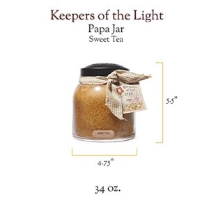 A Cheerful Giver - Sweet Tea Papa Scented Glass Jar Candle (34oz) with Lid & True to Life Fragrance Made in USA