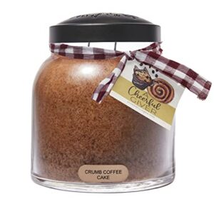 A Cheerful Giver — Crumb Coffee Cake - 34oz Papa Scented Candle Jar with Lid - Keepers of the Light - 155 Hours of Burn Time, Gift for Women, Brown