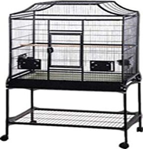 a&e cage co. 32' x 21' x 61' elegant flight cage, black