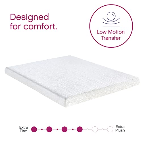 Classic Brands 4.5-Inch Memory Foam Replacement Mattress for Sleeper Sofa Bed Full,Plush,White