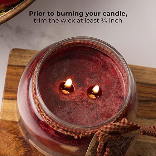 A Cheerful Giver - Juicy Apple - 34oz Papa Scented Candle Jar with Lid - Keepers of the Light - 155 Hours of Burn Time, Gift for Women, Red