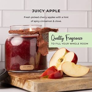 A Cheerful Giver - Juicy Apple - 34oz Papa Scented Candle Jar with Lid - Keepers of the Light - 155 Hours of Burn Time, Gift for Women, Red