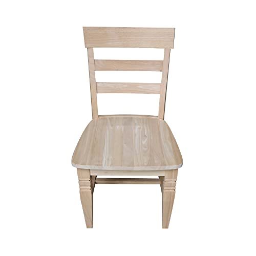 International Concepts Java Chair with Solid Wood Seat, Unfinished