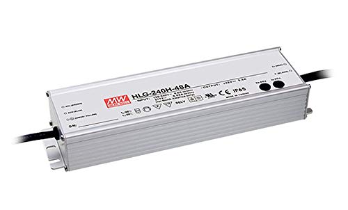 Mean Well HLG-240H-24A Switching LED Power Supply, Single Output, 24V, 0-10A, 240W, 1.5" H x 2.7" W x 9.6" L