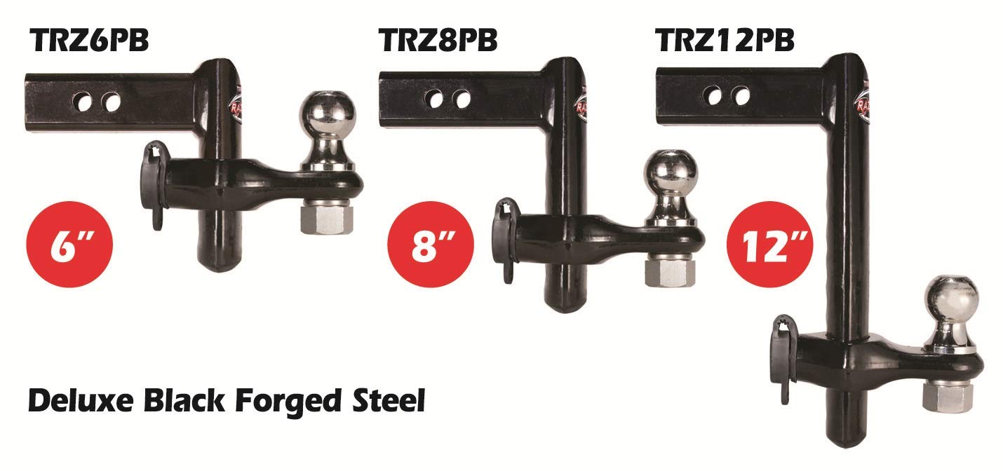 Trimax TRZ8PB Black 8" Powder Coat Drop Hitch