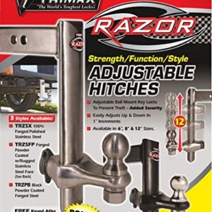 Trimax TRZ8PB Black 8" Powder Coat Drop Hitch