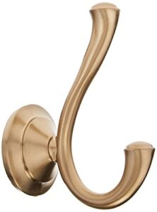 delta faucet 79435-cz linden wall mounted double robe/towel hook in champagne bronze