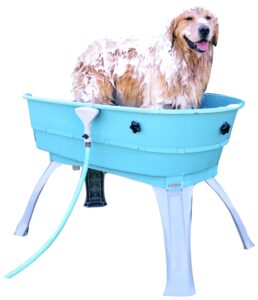 booster bath elevated pet bathing, teal, large (pack of 1)