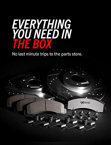 Power Stop K2443-36 Front and Rear Z36 Truck & Tow Brake Kit, Carbon Fiber Ceramic Brake Pads and Drilled/Slotted Brake Rotors