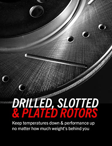 Power Stop K2443-36 Front and Rear Z36 Truck & Tow Brake Kit, Carbon Fiber Ceramic Brake Pads and Drilled/Slotted Brake Rotors