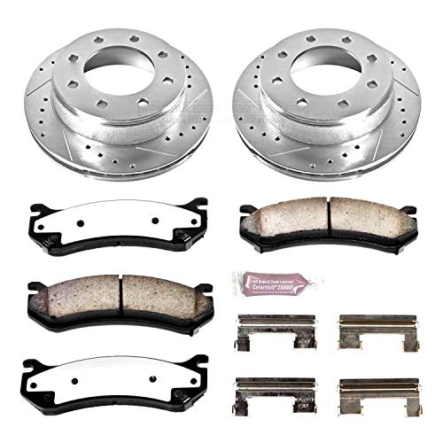 Power Stop K2036-36 Rear Z36 Truck & Tow Brake Kit, Carbon Fiber Ceramic Brake Pads and Drilled/Slotted Brake Rotors