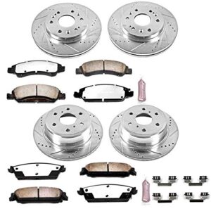 Power Stop K2070-36 Front and Rear Z36 Truck & Tow Brake Kit, Carbon Fiber Ceramic Brake Pads and Drilled/Slotted Brake Rotors