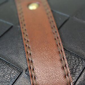 Vintiquewise(TM Wooden Leather Treasure Chest