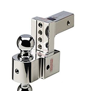 Fastway Flash STBM DT-STBM6400 Adjustable Silent Tow Ball Mount with 4 Inch Drop, 2 Inch Shank, and Chrome Plated Balls