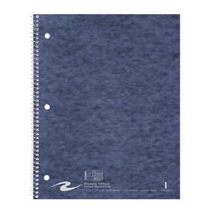 roaring spring stasher one subject spiral notebook, 11" x 9" 100 sheets, narrow ruled , 3 hole punched, cover pockets, assorted cover colors