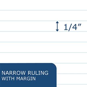 Roaring Spring Stasher One Subject Spiral Notebook, 11" x 9" 100 Sheets, Narrow Ruled , 3 Hole Punched, Cover Pockets, Assorted Cover Colors