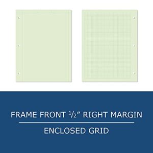 ROARING SPRING 5x5 Grid Engineering Pad (Green, Enclosed Grid (200 Sheets))