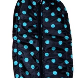 AJ Tack Wholesale Padded Bridle Bag - Black with Turquoise Dots