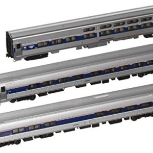 Kato USA Model Train Products Amfleet and Viewliner Intercity Express Phase VI Bookcase Set, 3-Unit Set