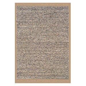 linon verginia berber rectangle area rugs 3.5' x 5.5'/dark/natural
