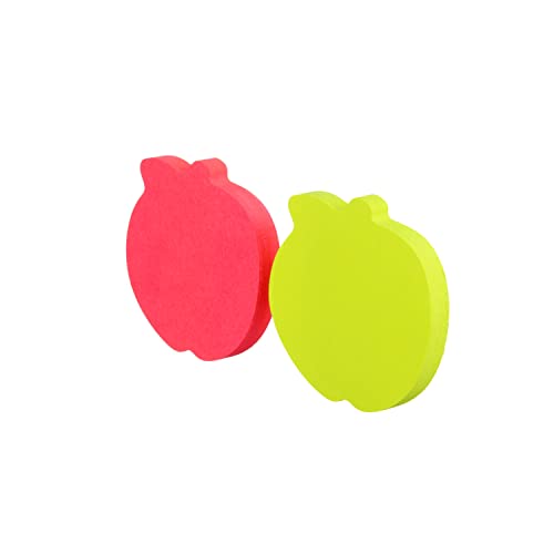 Post-it Super Sticky Notes, 3x3 in, 2X the Sticking Power, Apple Shape (7350-APL)