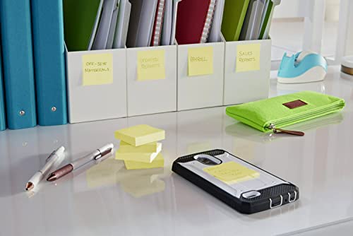 Post-it Super Sticky Notes, 2x2 in, 8 Pads, 2x the Sticking Power, Canary Yellow, Recyclable (622-8SSCY)