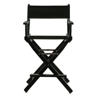 Casual Home 24" Director's Chair Black Frame-with Black Canvas, Counter Height