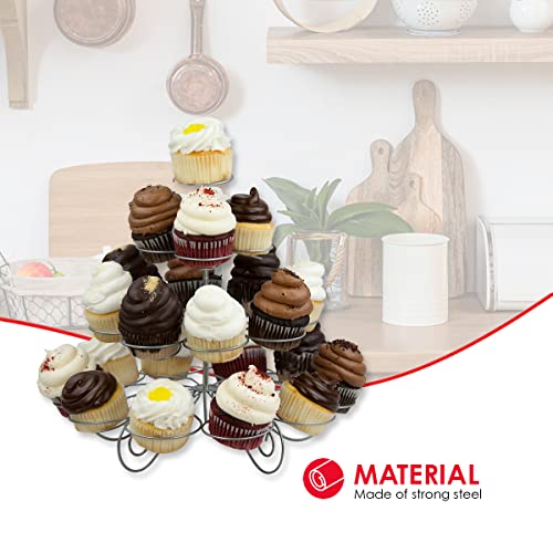 Home Basics 23 Cupcake or Muffin Centerpiece Holder Stand, 3 Tier