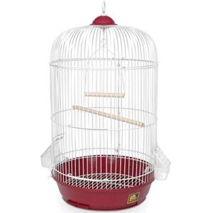 prevue hendryx classic round bird cage, red, sp31999r,1/2"