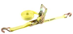erickson 01326 yellow 1" x 25' medium duty ratcheting tie-down strap, 3000 lb load capacity