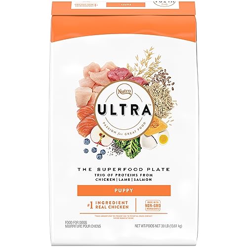 NUTRO ULTRA High Protein Natural Dry Dog Puppy Food with a Trio of Proteins from Chicken Lamb and Salmon, 30 lb. Bag