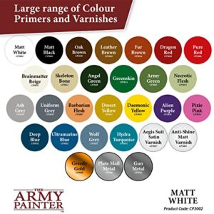 The Army Painter Color Primer Spray Paint, Matt White, 400ml, 13.5oz - Acrylic Spray Undercoat for Miniature Painting- Spray Primer for Plastic Miniatures