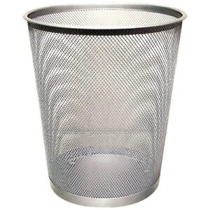 q-connect kf00849 18 litre waste basket mesh - silver