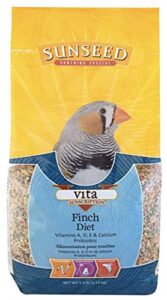 sunseed company vita finch formula for birds, size: 2.5 pound