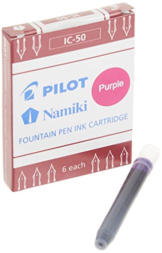 PILOT Namiki IC50 Fountain Pen Ink Cartridges, Purple, 6-Pack (69004)