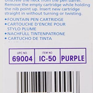 PILOT Namiki IC50 Fountain Pen Ink Cartridges, Purple, 6-Pack (69004)