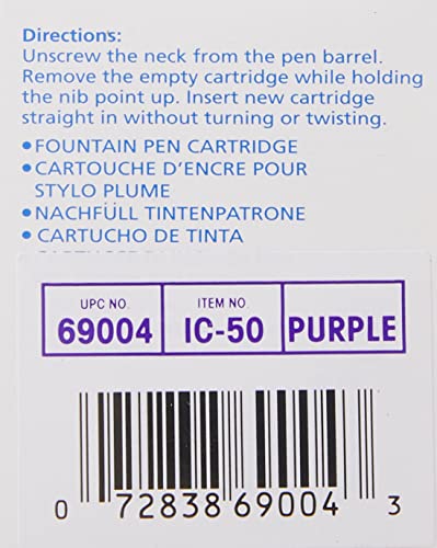 PILOT Namiki IC50 Fountain Pen Ink Cartridges, Purple, 6-Pack (69004)