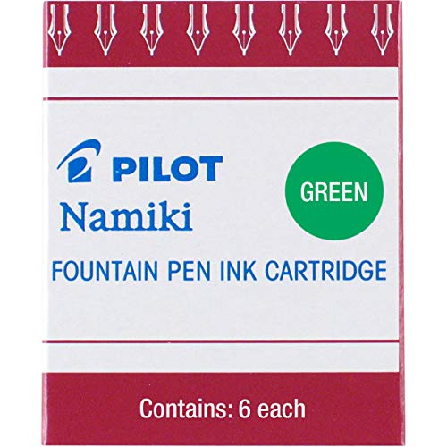 PILOT Namiki IC50 Fountain Pen Ink Cartridges, Green, 6-Pack (69003)